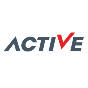 Active logo Art Direction by: Bart Crosby, Crosby Associates